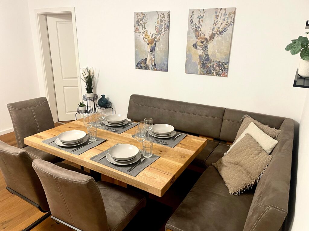 Ferienwohnung Casa Caliora Essbereich